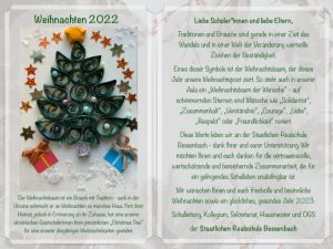 Weihnachtskarte der RSB 2022