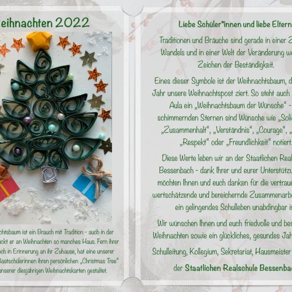 Weihnachtskarte der RSB 2022