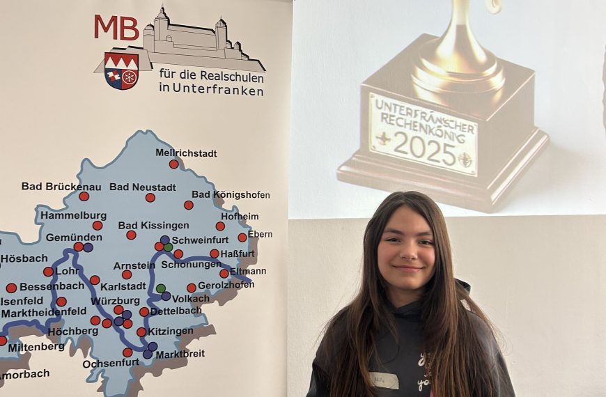 Milla Gries holt tollen 4. Platz beim Bezirks­ent­scheid des Unter­frän­ki­schen Rechenkönigs
